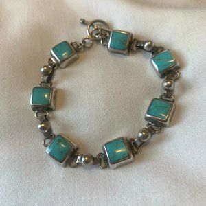 Mexican 925 Silver Wrapped Around Genuine Turquoise